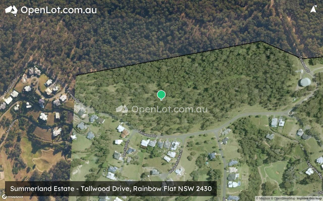 Satellite image for Summerland Estate - Tallwood Drive, Rainbow Flat NSW 2430