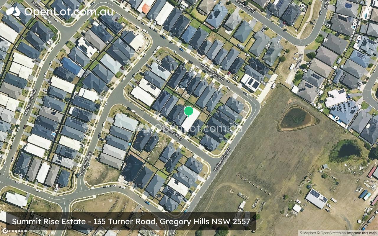 Satellite image for Summit Rise Estate - 135 Turner Road, Gregory Hills NSW 2557