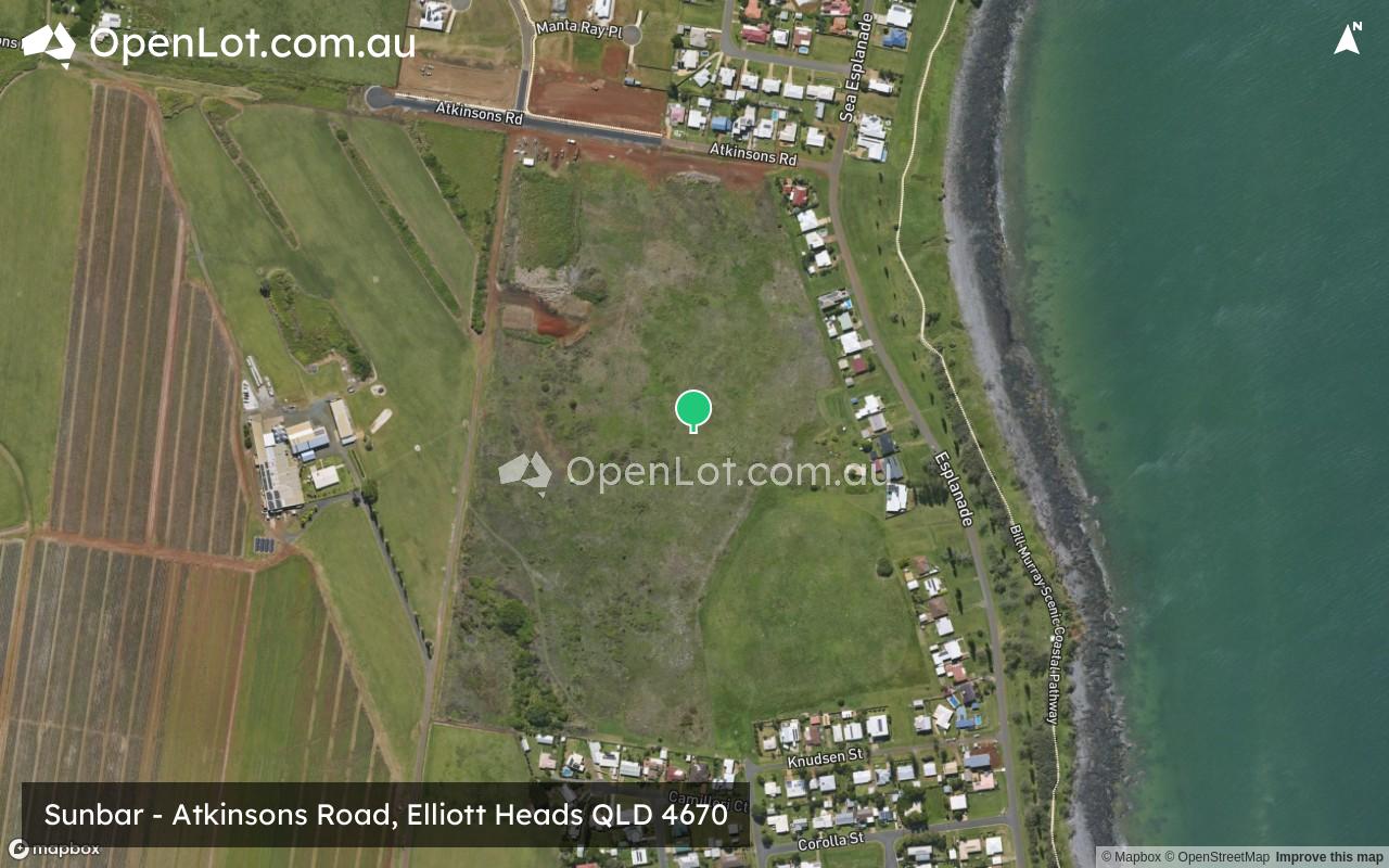 Satellite image for Sunbar - Atkinsons Road, Elliott Heads QLD 4670