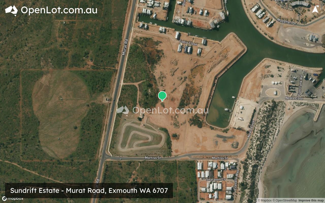 Satellite image for Sundrift Estate - Murat Road, Exmouth WA 6707