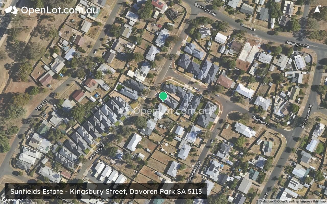 Satellite image for Sunfields Estate - Kingsbury Street, Davoren Park SA 5113