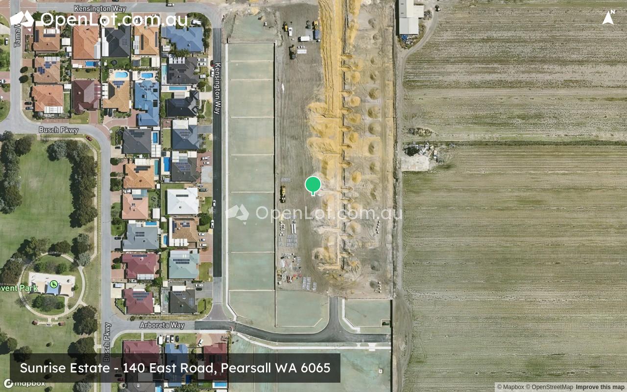 Satellite image for Sunrise Estate - 140 East Road, Pearsall WA 6065