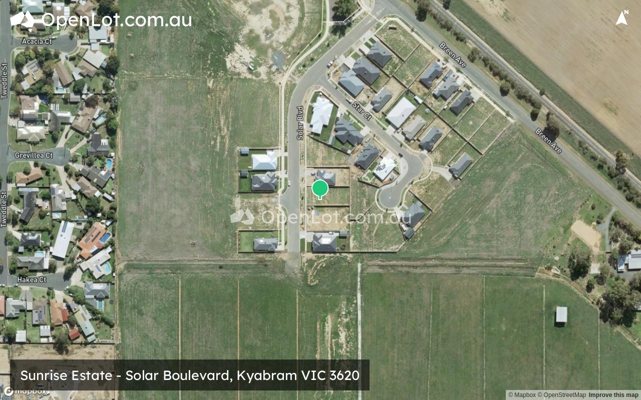 Satellite image for Sunrise Estate - Solar Boulevard, Kyabram VIC 3620