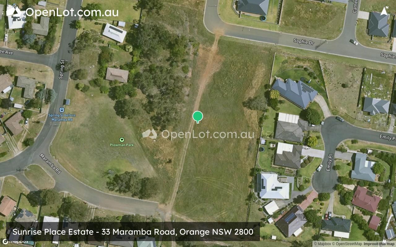 Satellite image for Sunrise Place Estate - 33 Maramba Road, Orange NSW 2800