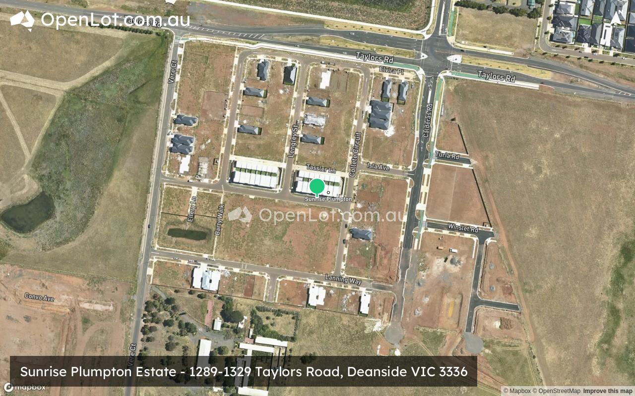 Satellite image for Sunrise Plumpton Estate - 1289-1329 Taylors Road, Deanside VIC 3336