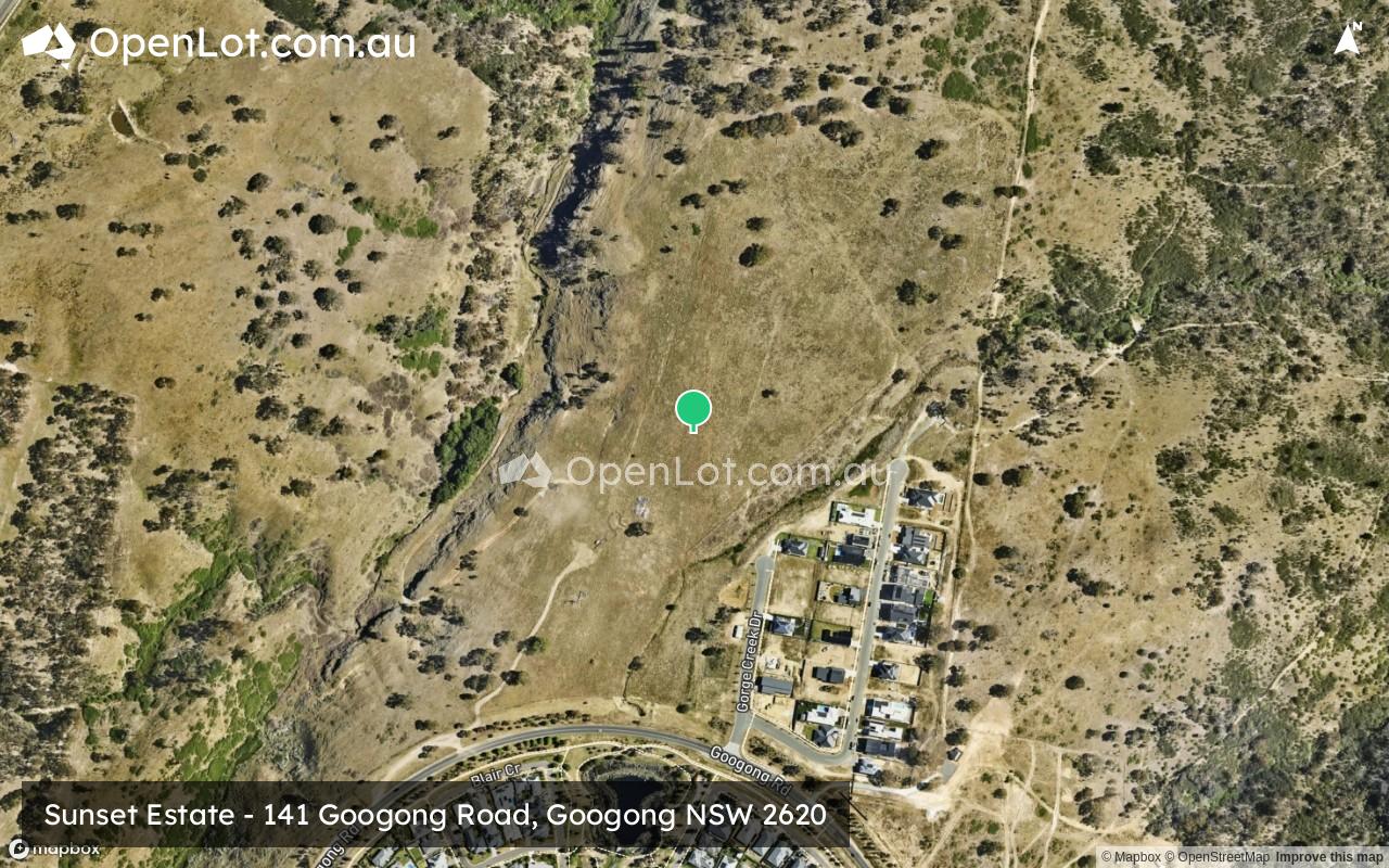 Satellite image for Sunset Estate - 141 Googong Road, Googong NSW 2620