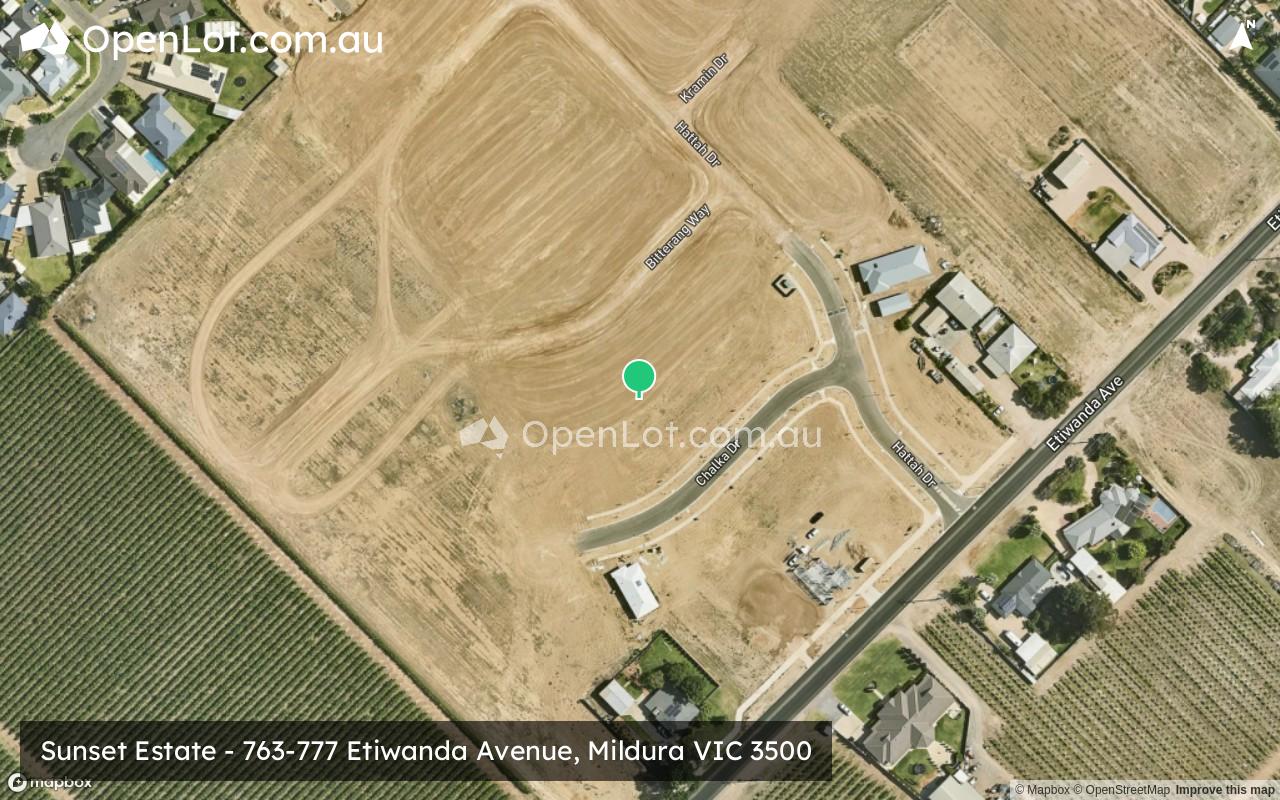 Satellite image for Sunset Estate - 763-777 Etiwanda Avenue, Mildura VIC 3500