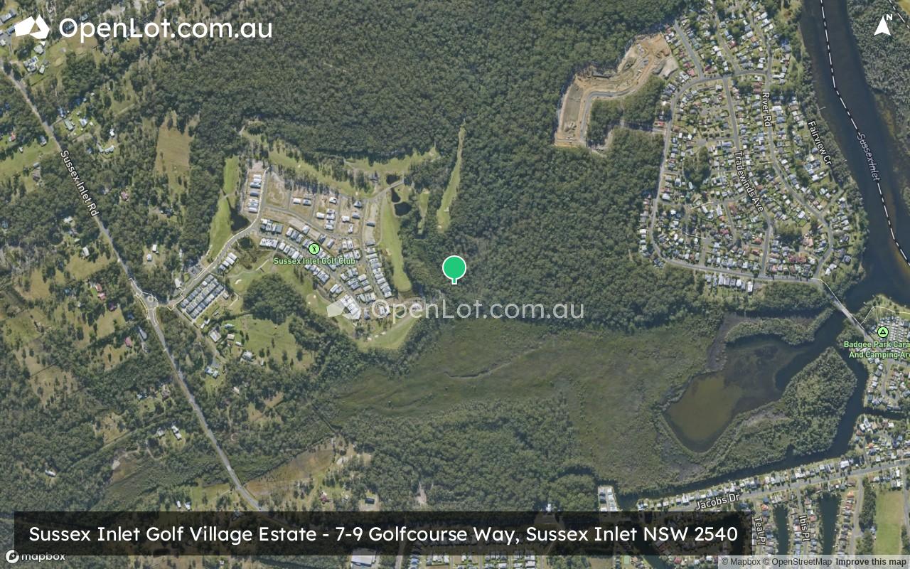 Satellite image for Sussex Inlet Golf Village Estate - 7-9 Golfcourse Way, Sussex Inlet NSW 2540