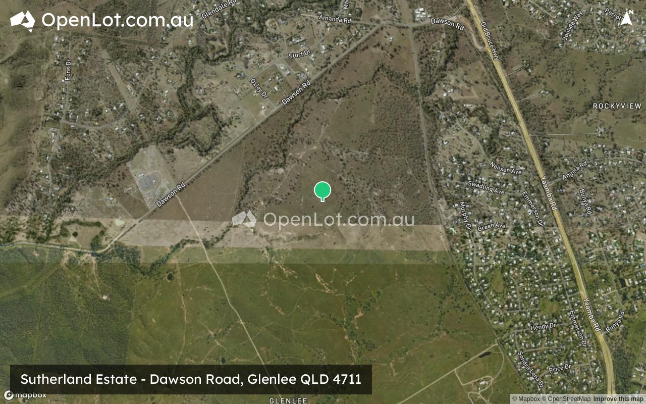 Satellite image for Sutherland Estate - Dawson Road, Glenlee QLD 4711