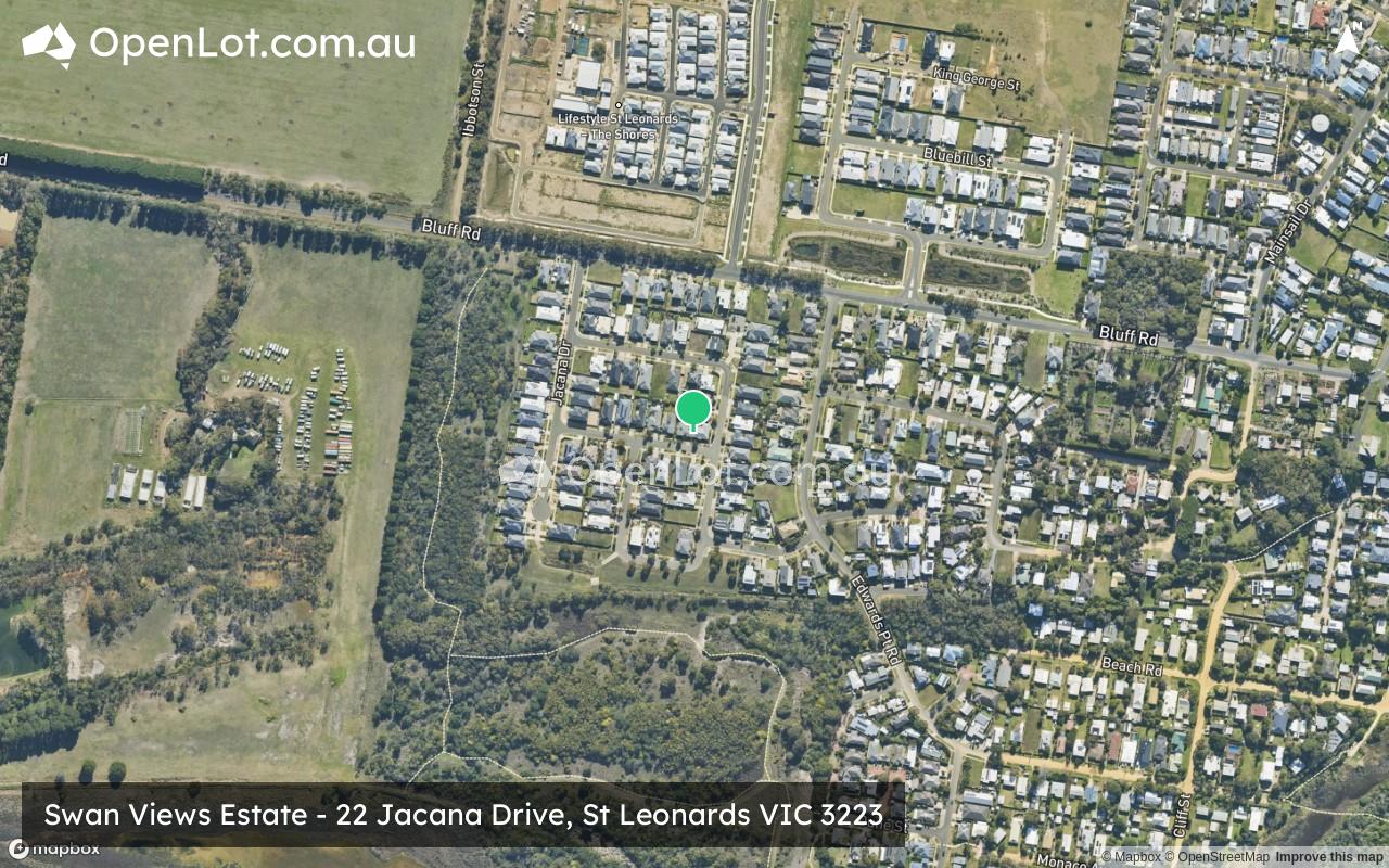 Satellite image for Swan Views Estate - 22 Jacana Drive, St Leonards VIC 3223