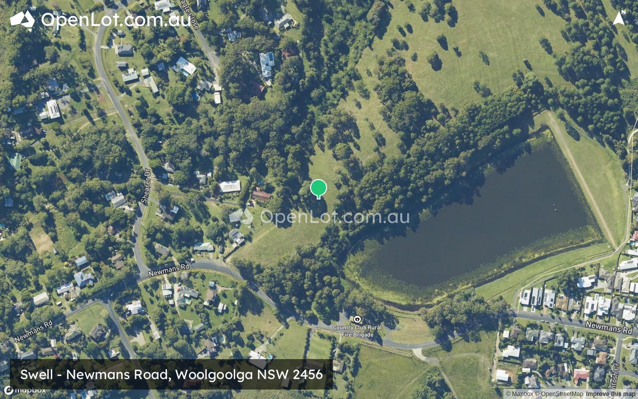 Satellite image for Newmans Road, Woolgoolga NSW 2456