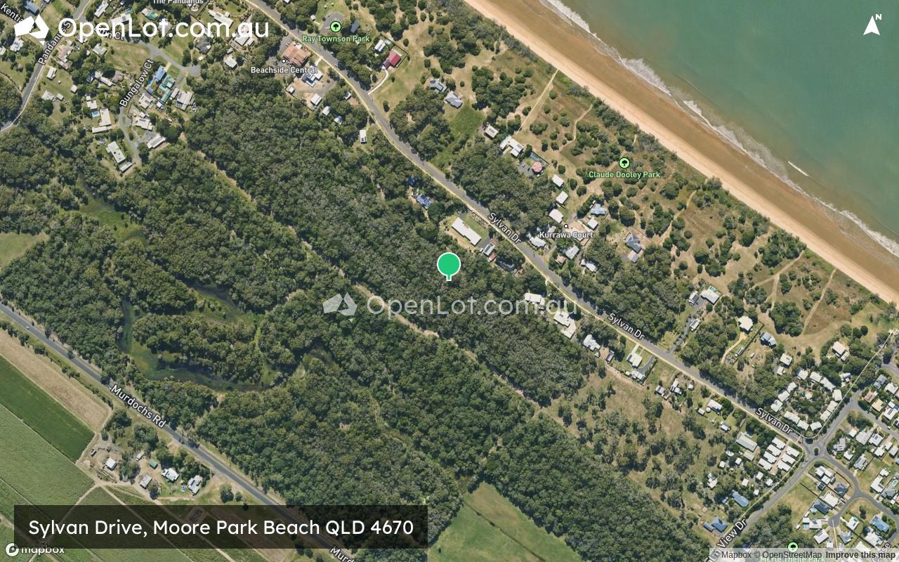 Satellite image for Sylvan Drive, Moore Park Beach QLD 4670