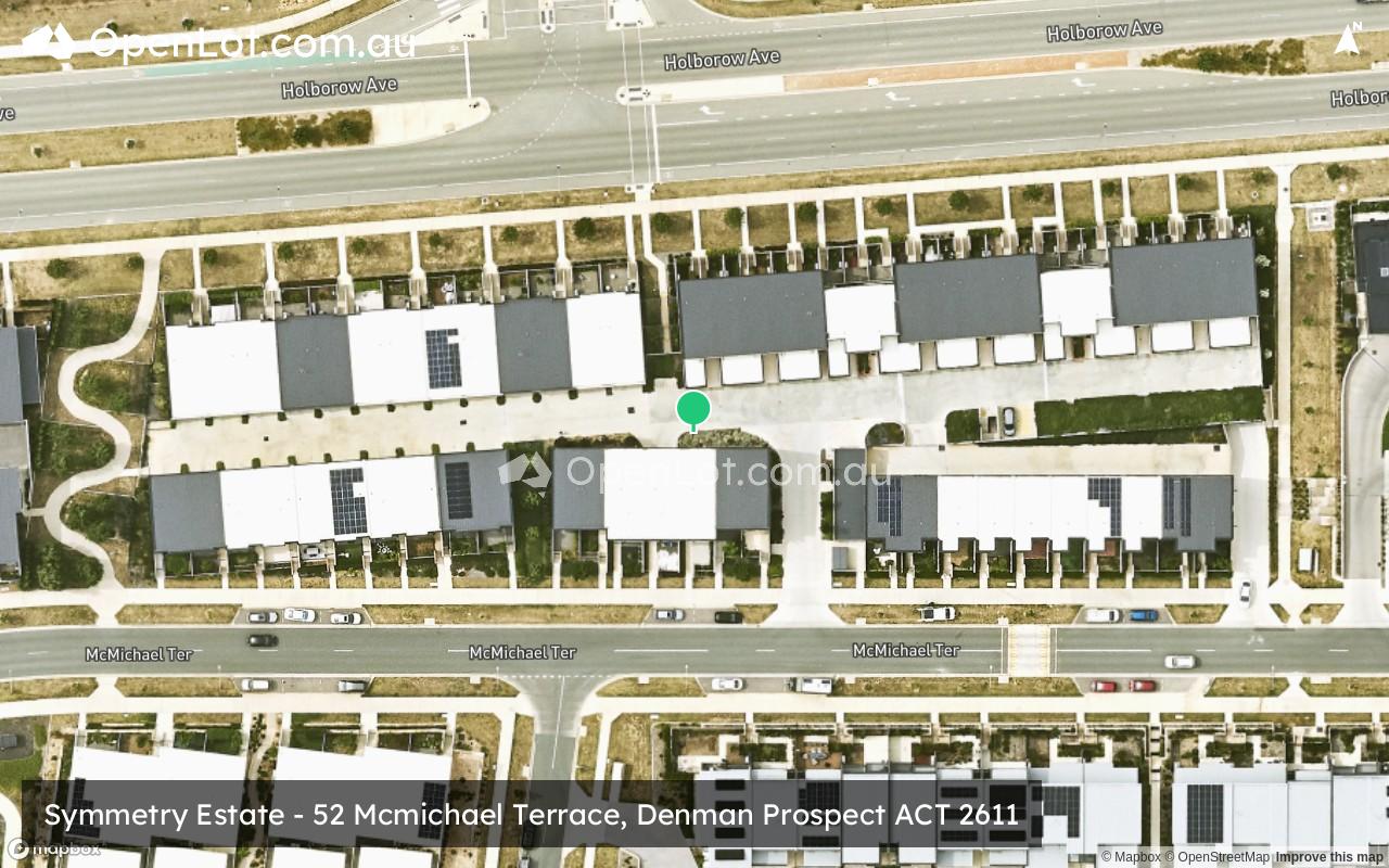 Satellite image for Symmetry Estate - 52 Mcmichael Terrace, Denman Prospect ACT 2611