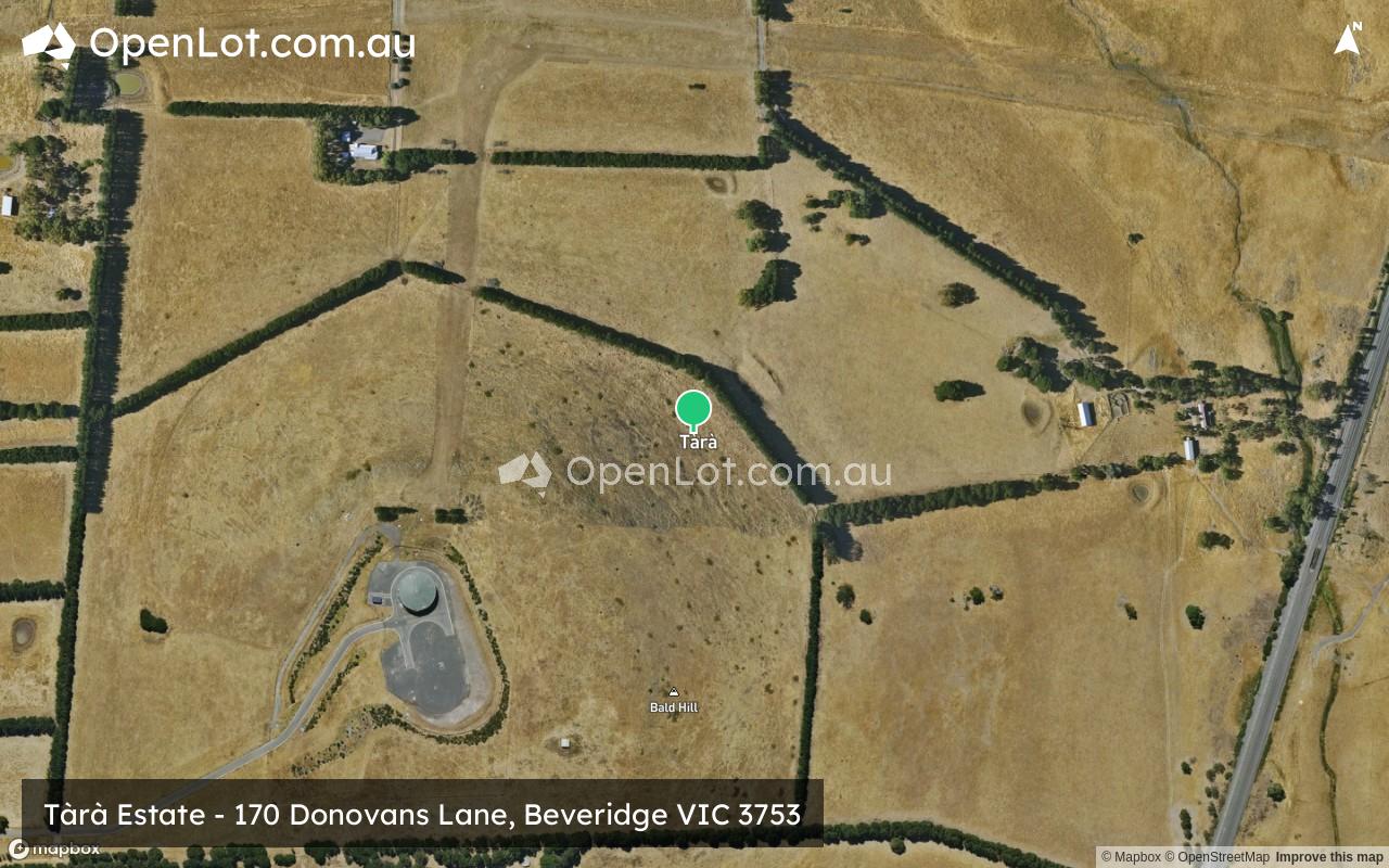 Satellite image for Tàrà Estate - 170 Donovans Lane, Beveridge VIC 3753