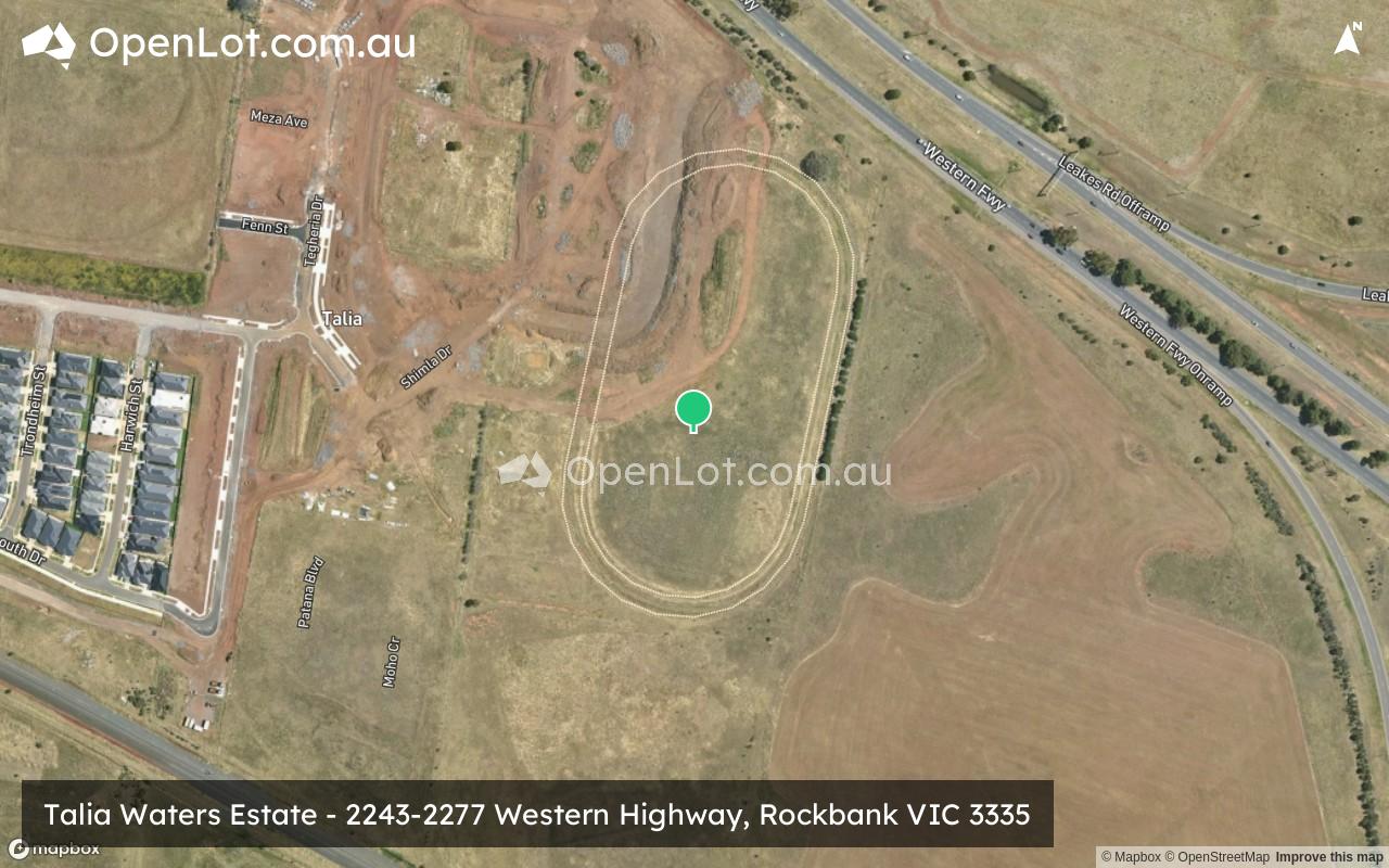 Satellite image for Talia Waters Estate - 2243-2277 Western Highway, Rockbank VIC 3335
