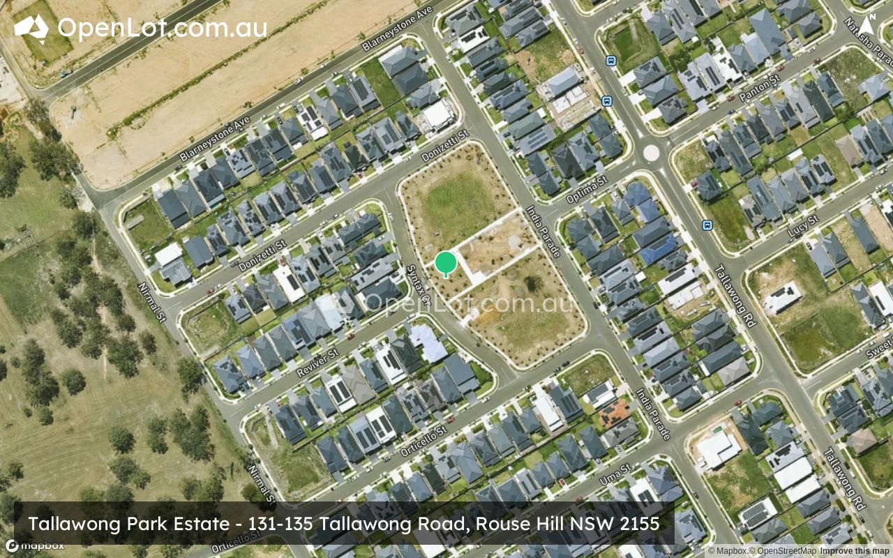 Satellite image for Tallawong Park Estate - 131-135 Tallawong Road, Rouse Hill NSW 2155