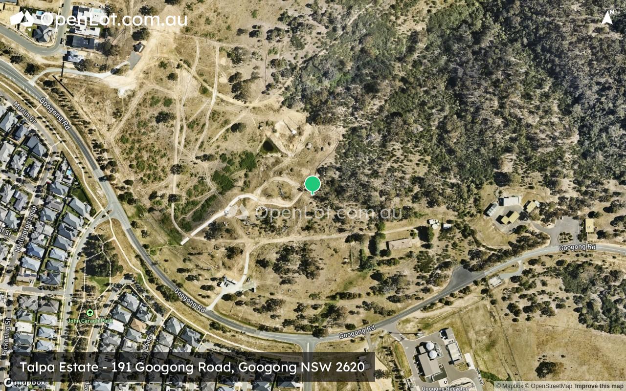 Satellite image for Talpa Estate - 191 Googong Road, Googong NSW 2620