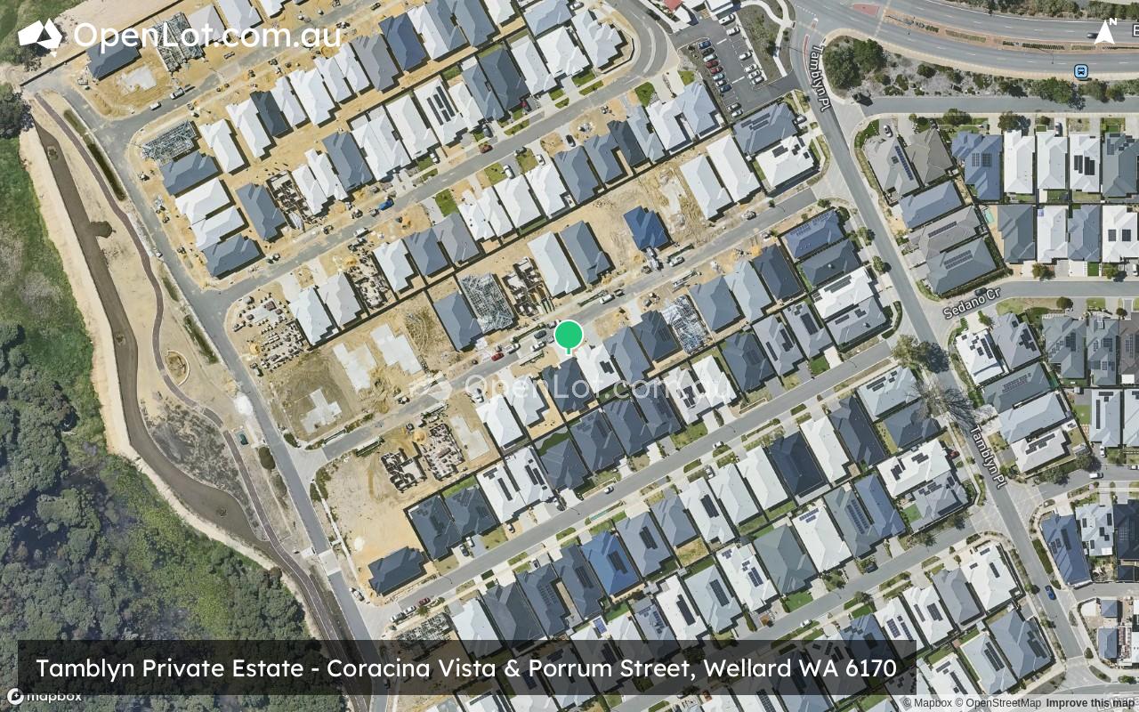 Satellite image for Tamblyn Private Estate - Coracina Vista & Porrum Street, Wellard WA 6170