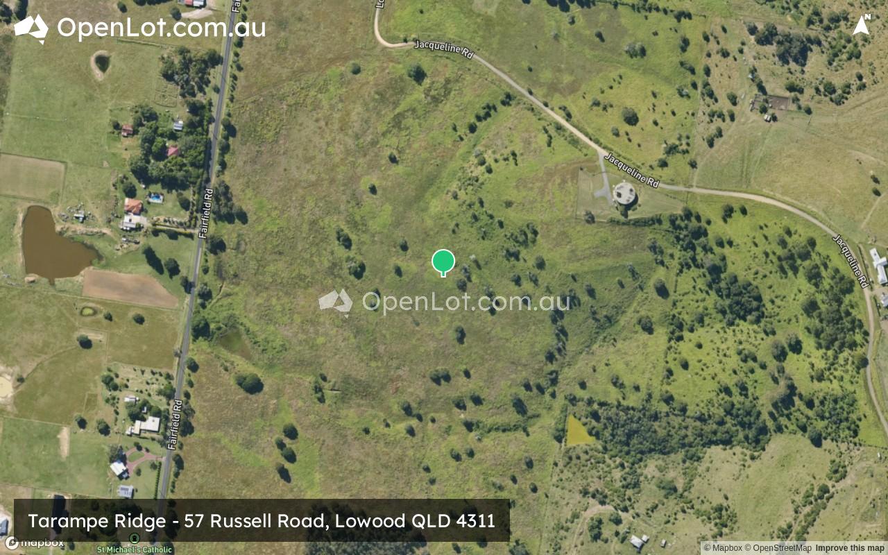 Satellite image for 57 Russell Road, Lowood QLD 4311