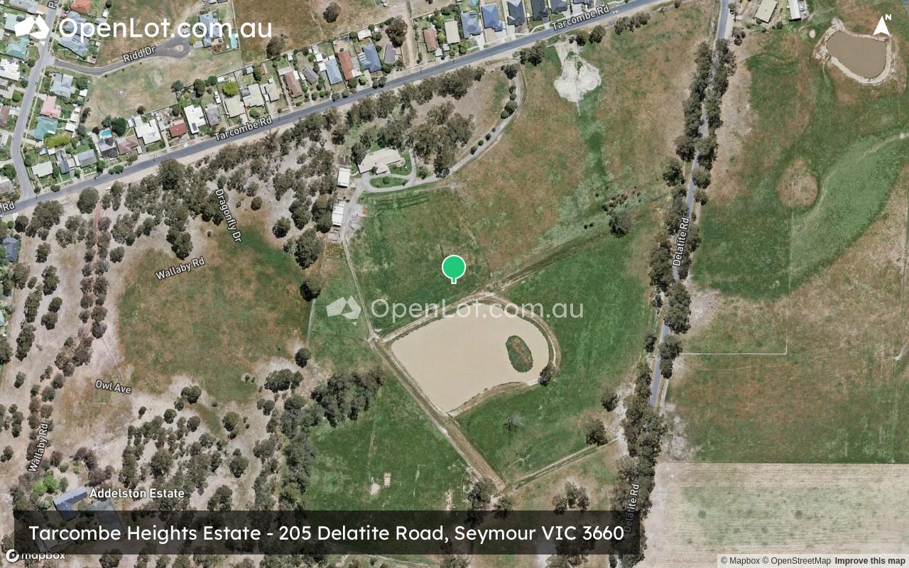 Satellite image for Tarcombe Heights Estate - 205 Delatite Road, Seymour VIC 3660