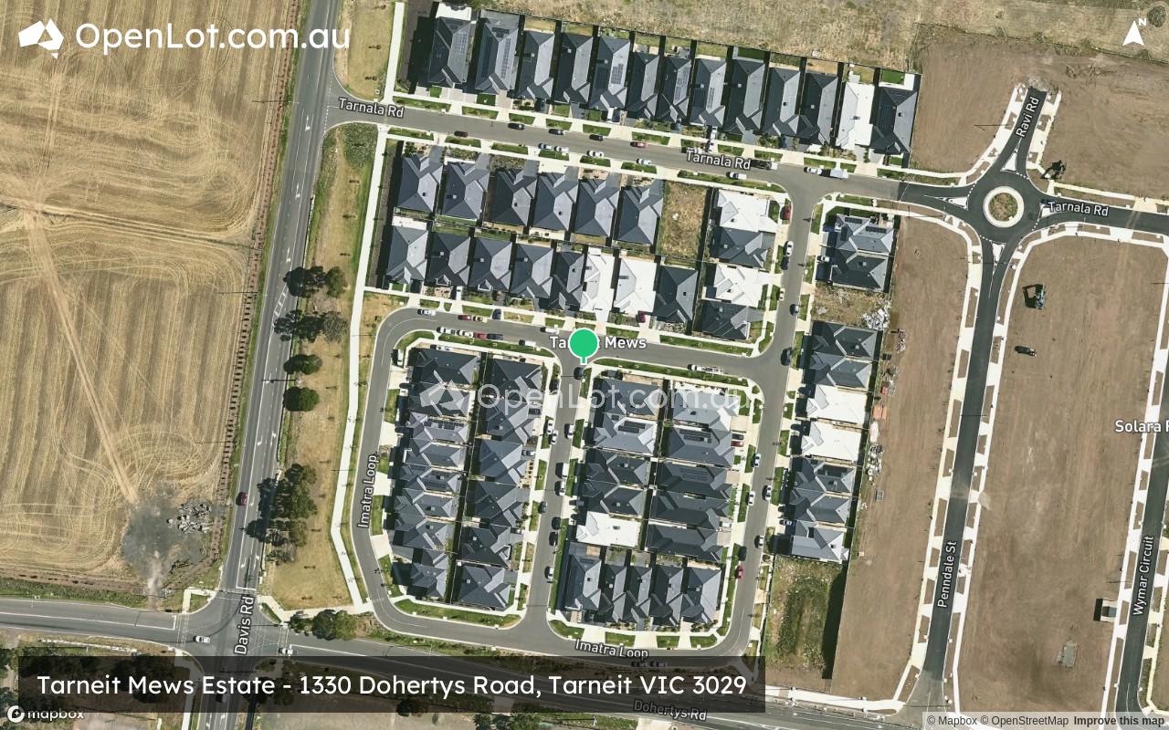 Satellite image for Tarneit Mews Estate - 1330 Dohertys Road, Tarneit VIC 3029