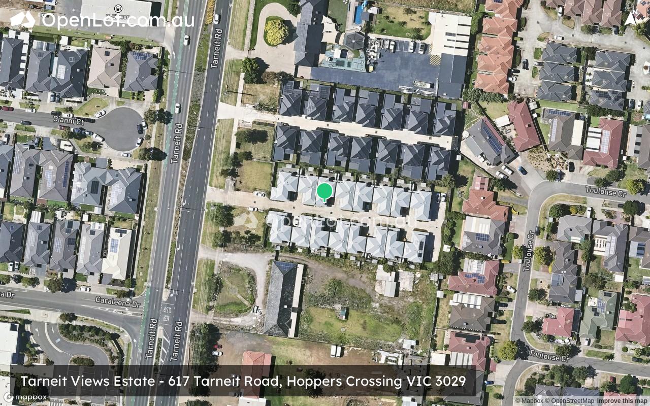 Satellite image for Tarneit Views Estate - 617 Tarneit Road, Hoppers Crossing VIC 3029