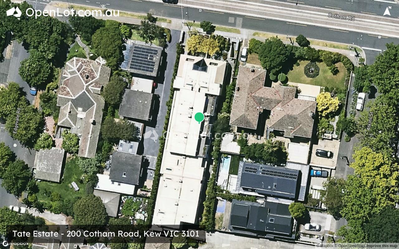 Satellite image for Tate Estate - 200 Cotham Road, Kew VIC 3101