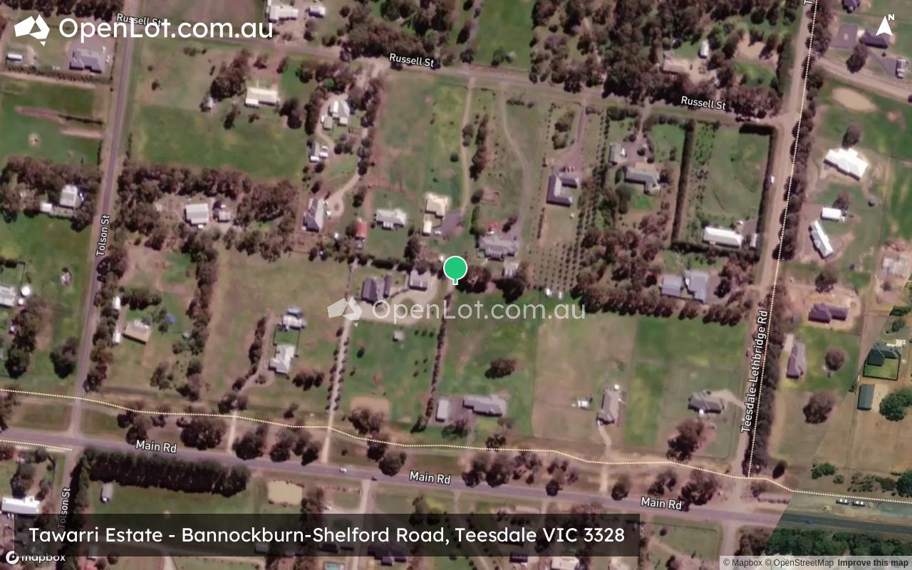 Satellite image for Tawarri Estate - Bannockburn-shelford Road, Teesdale VIC 3328