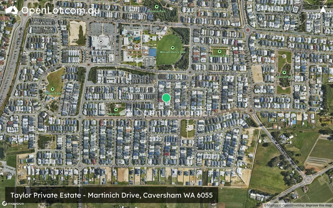 Satellite image for Taylor Private Estate - Martinich Drive, Caversham WA 6055