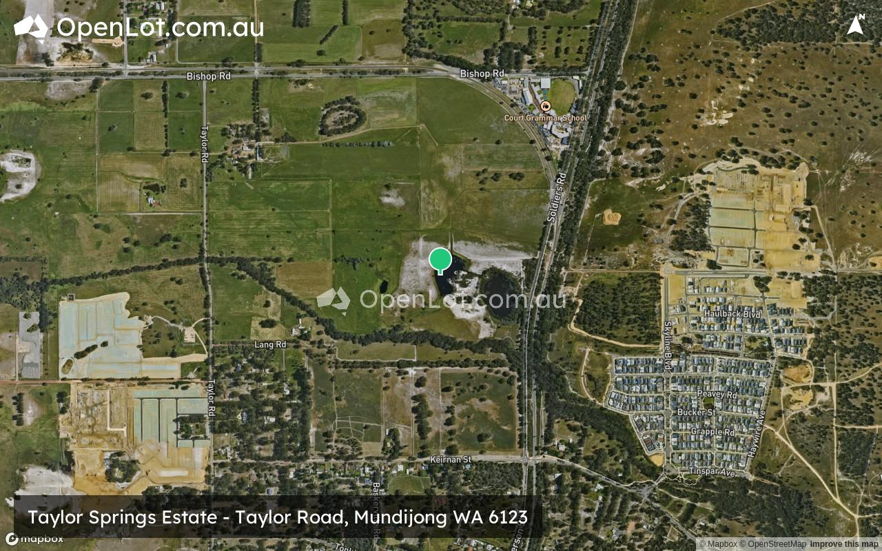 Satellite image for Taylor Springs Estate - Taylor Road, Mundijong WA 6123