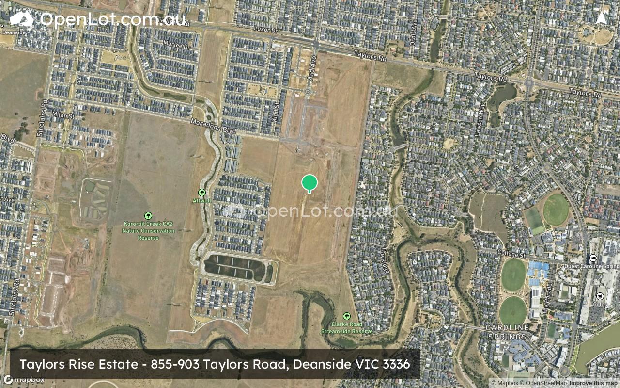 Satellite image for Taylors Rise Estate - 855-903 Taylors Road, Deanside VIC 3336