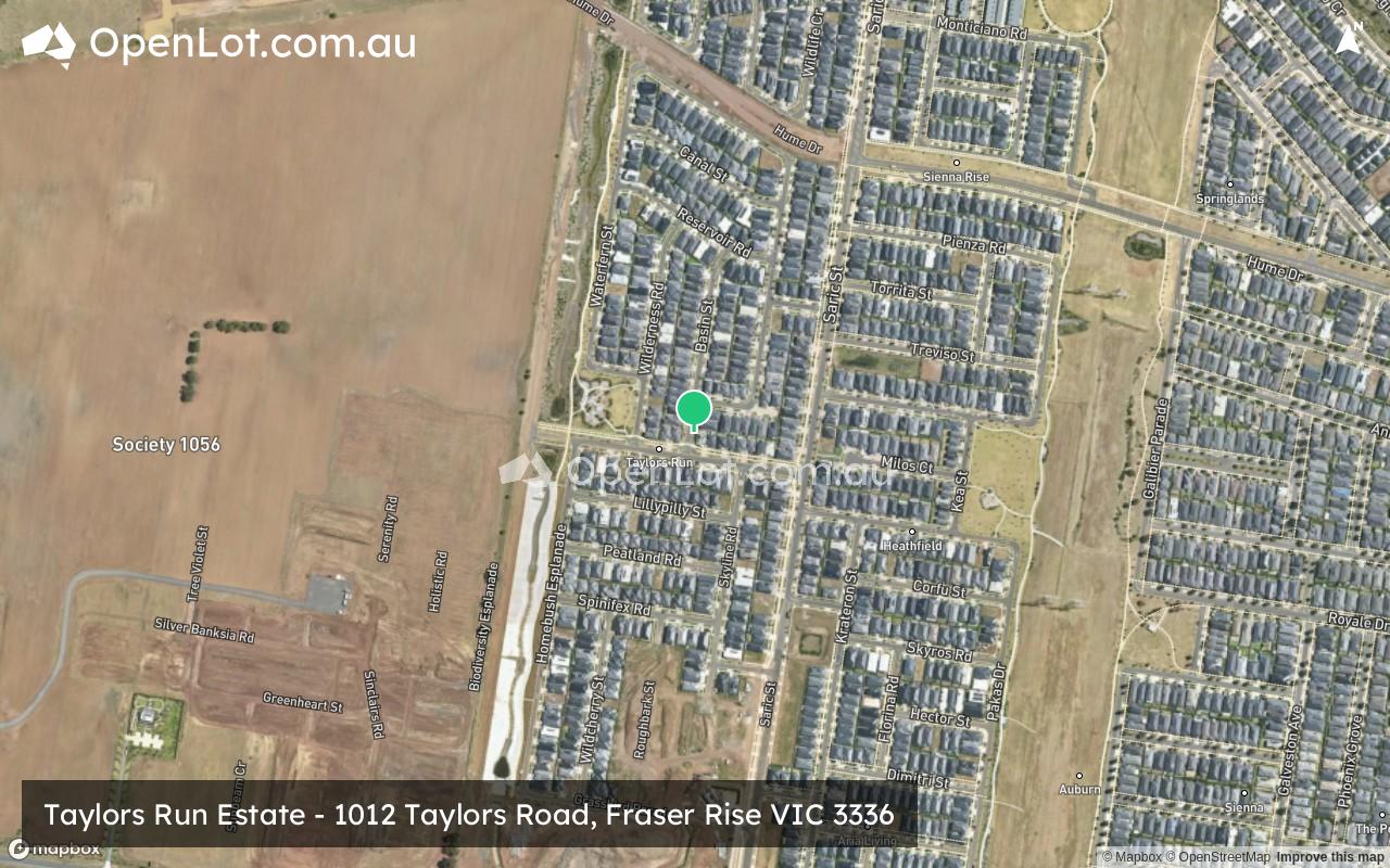 Satellite image for Taylors Run Estate - 1012 Taylors Road, Fraser Rise VIC 3336