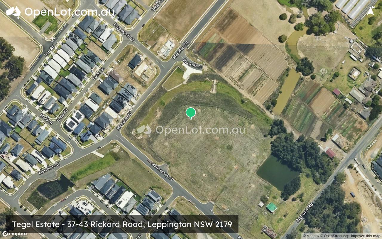 Satellite image for Tegel Estate - 37-43 Rickard Road, Leppington NSW 2179
