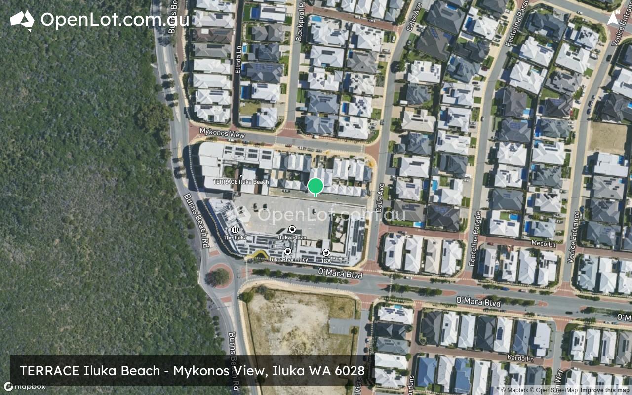 Satellite image for TERRACE Iluka Beach - Mykonos View, Iluka WA 6028