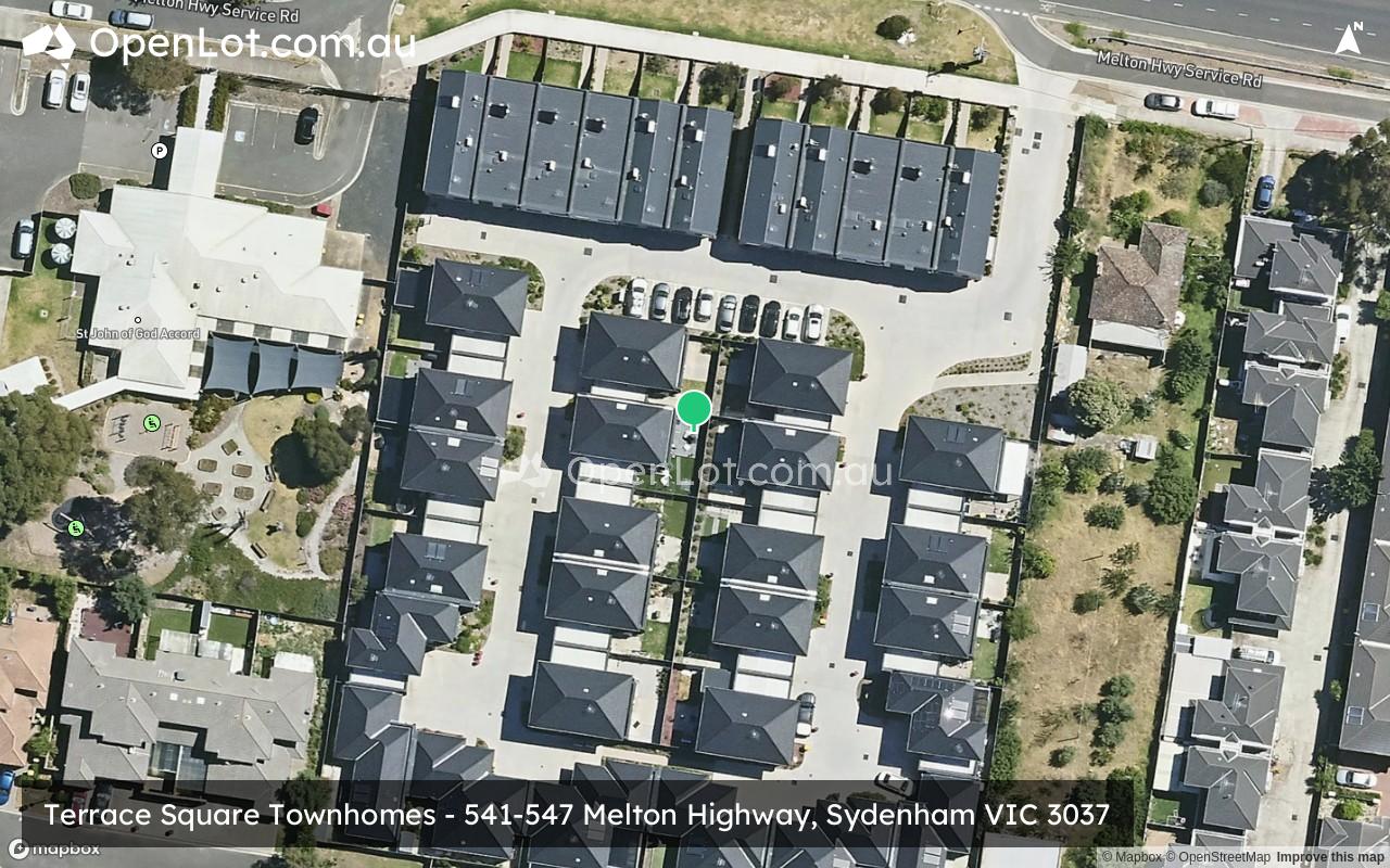 Satellite image for Terrace Square Townhomes - 541-547 Melton Highway, Sydenham VIC 3037