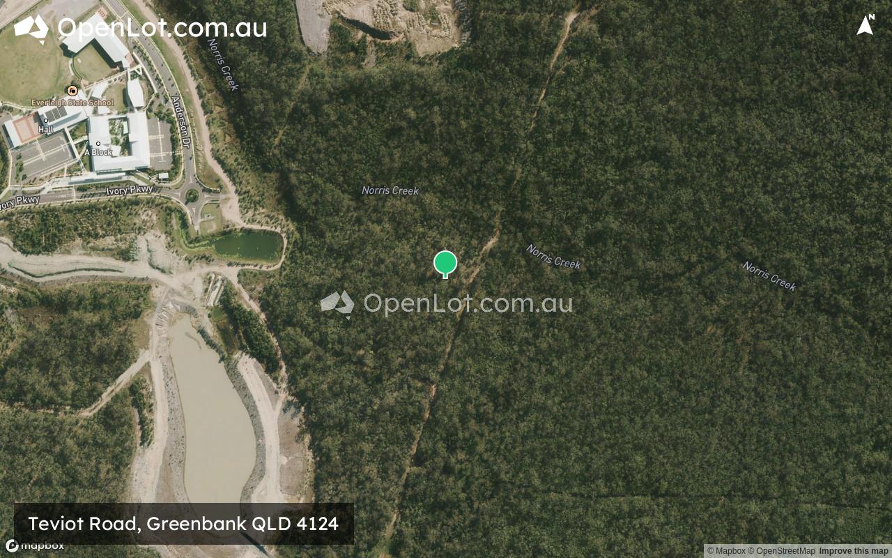 Satellite image for Teviot Road, Greenbank QLD 4124