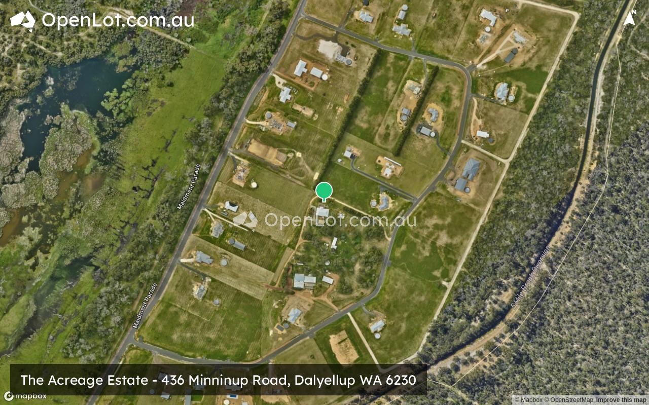 Satellite image for The Acreage Estate - 436 Minninup Road, Dalyellup WA 6230
