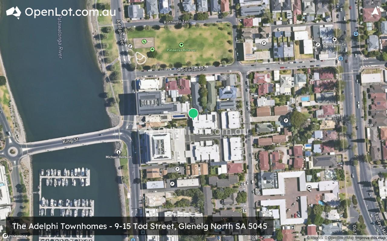 Satellite image for The Adelphi Townhomes - 9-15 Tod Street, Glenelg North SA 5045