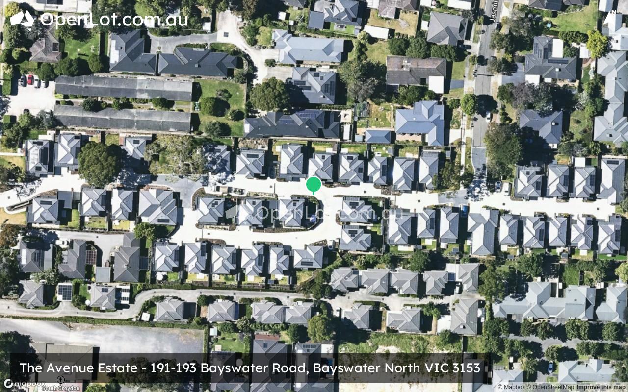 Satellite image for The Avenue Estate - 191-193 Bayswater Road, Bayswater North VIC 3153