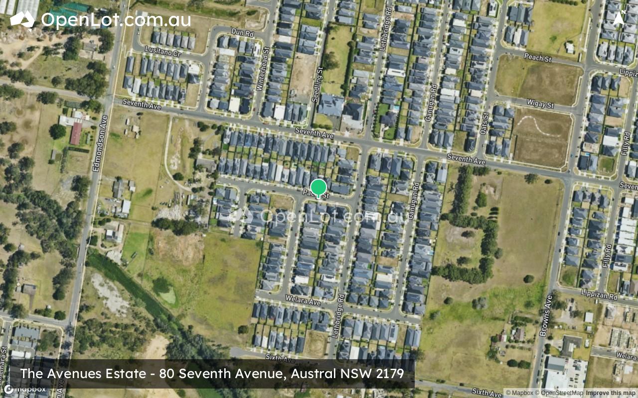 Satellite image for The Avenues Estate - 80 Seventh Avenue, Austral NSW 2179