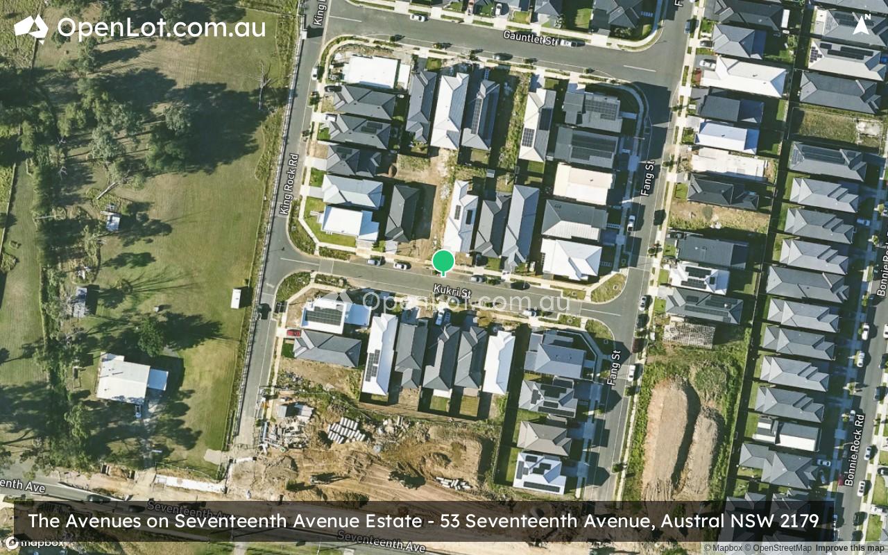 Satellite image for The Avenues on Seventeenth Avenue Estate - 53 Seventeenth Avenue, Austral NSW 2179