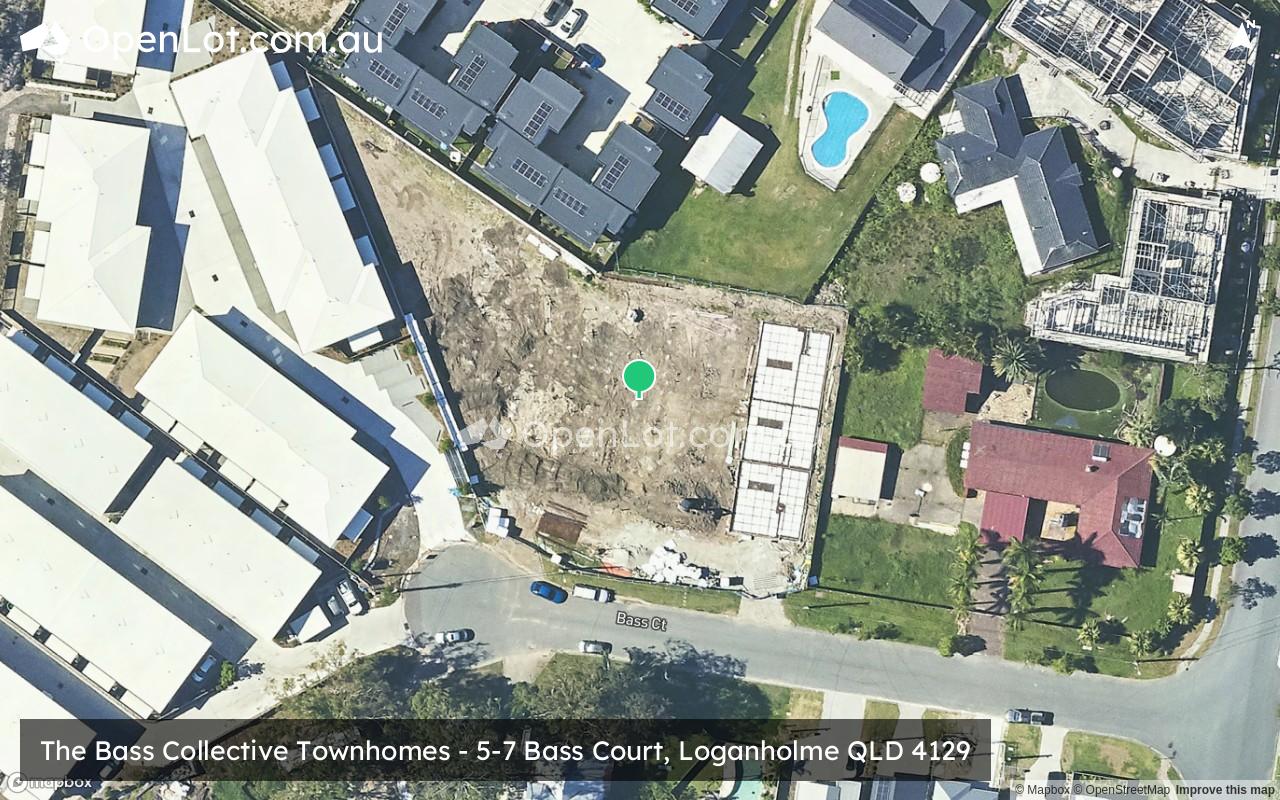 Satellite image for The Bass Collective Townhomes - 5-7 Bass Court, Loganholme QLD 4129