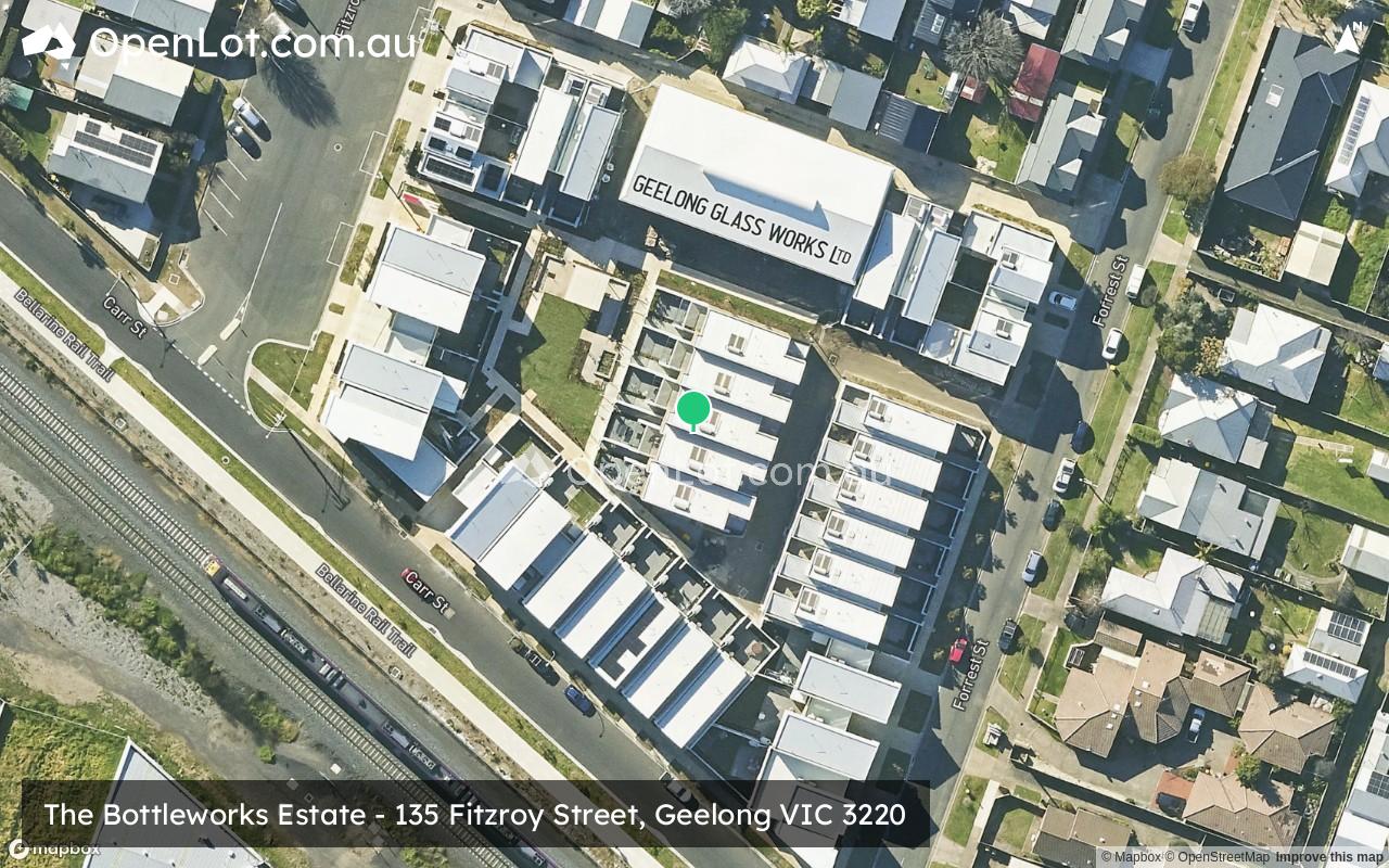 Satellite image for The Bottleworks Estate - 135 Fitzroy Street, Geelong VIC 3220