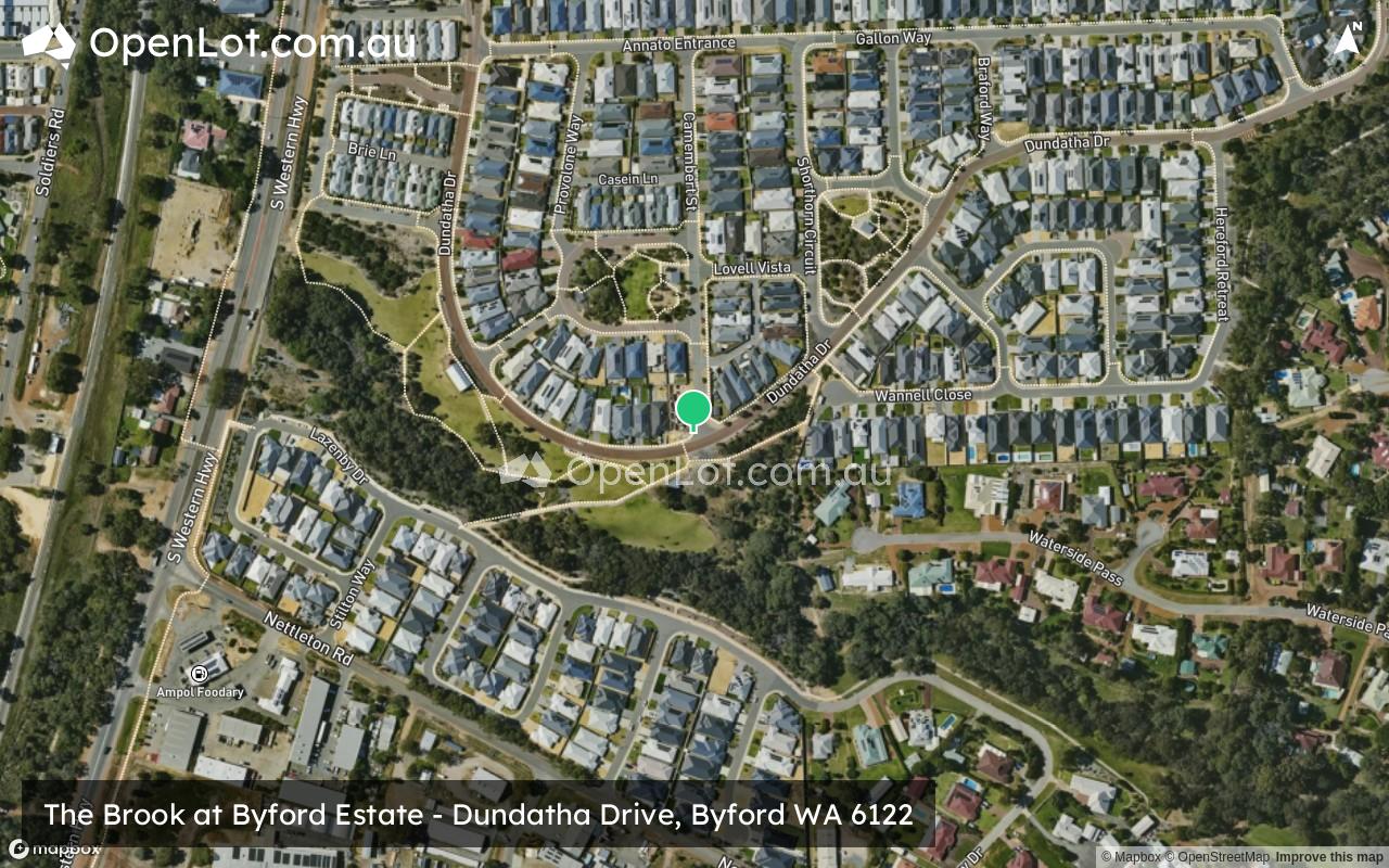 Satellite image for The Brook at Byford Estate - Dundatha Drive, Byford WA 6122