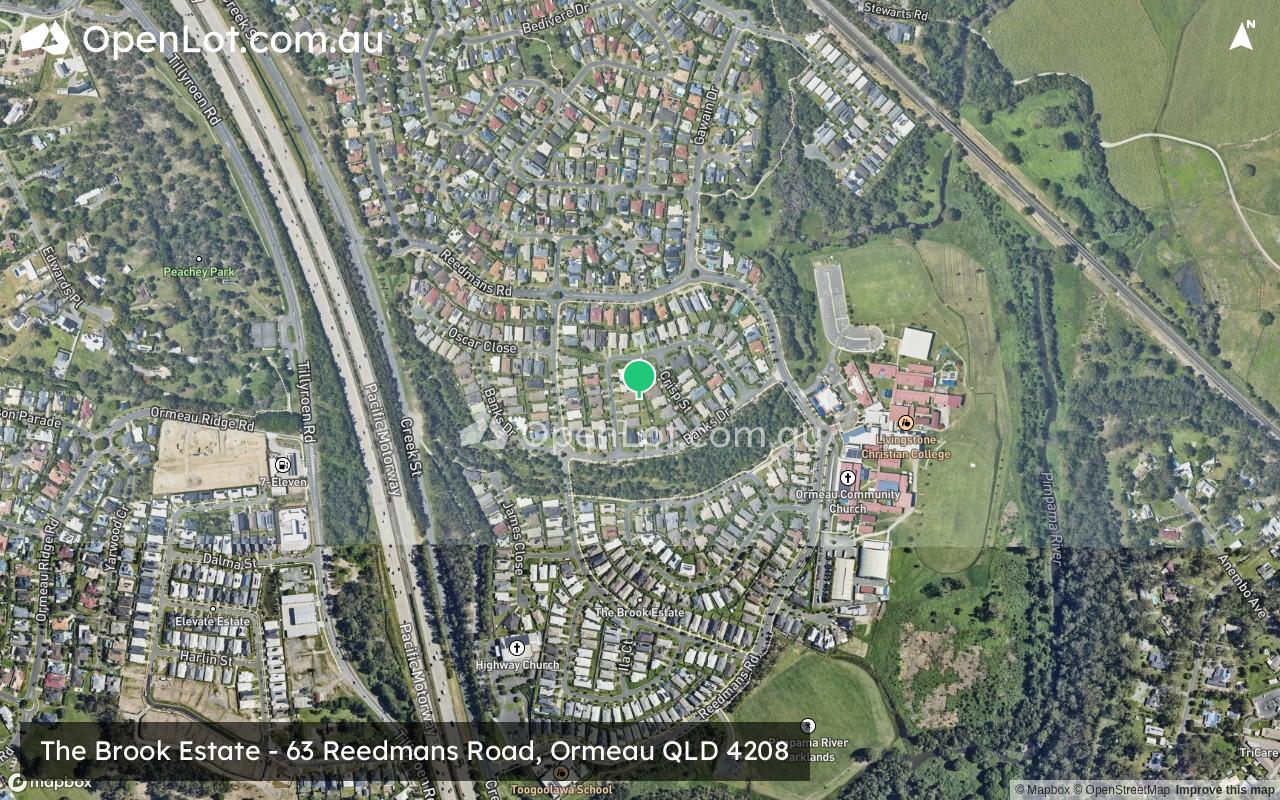 Satellite image for The Brook Estate - 63 Reedmans Road, Ormeau QLD 4208