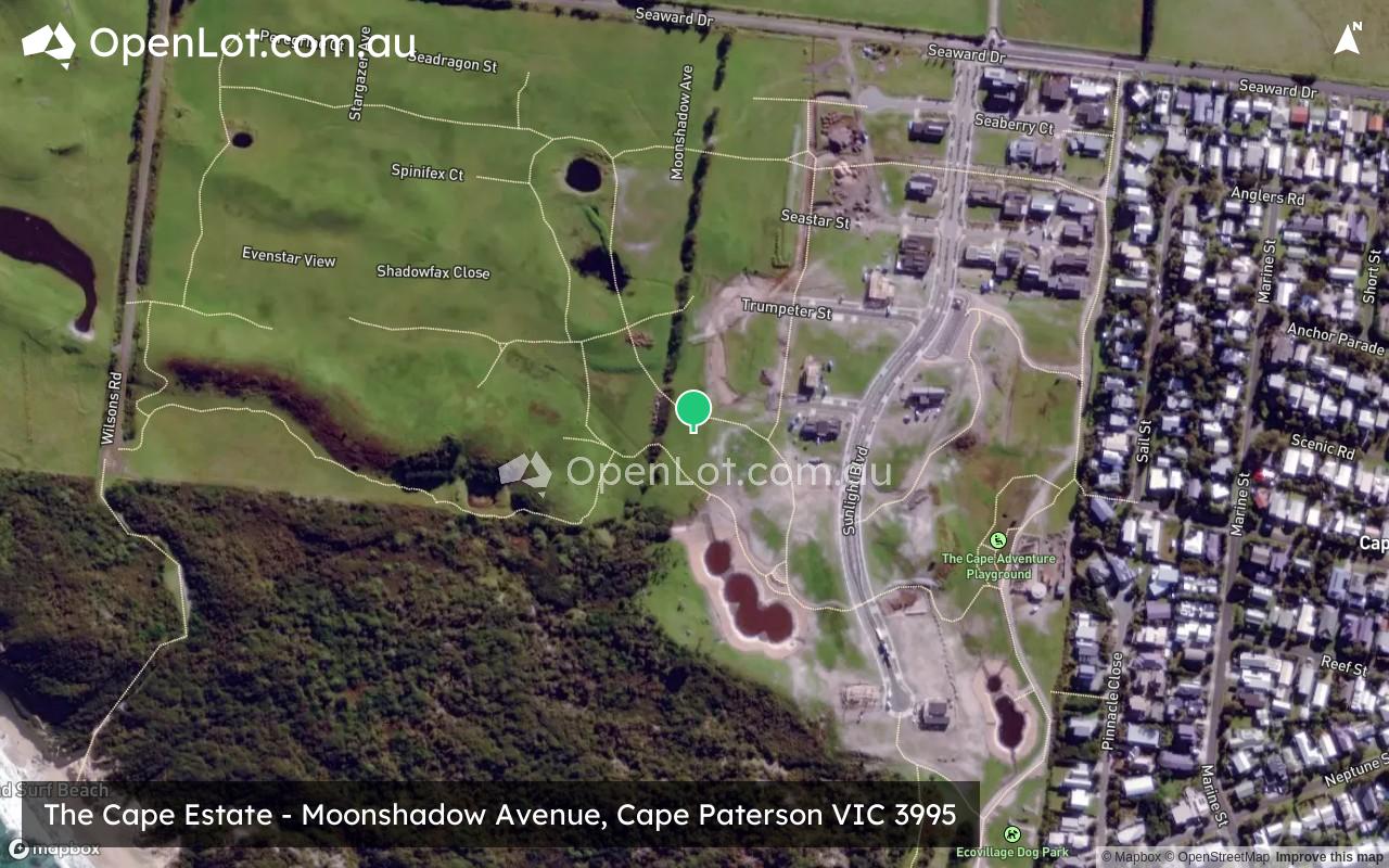 Satellite image for The Cape Estate - Moonshadow Avenue, Cape Paterson VIC 3995