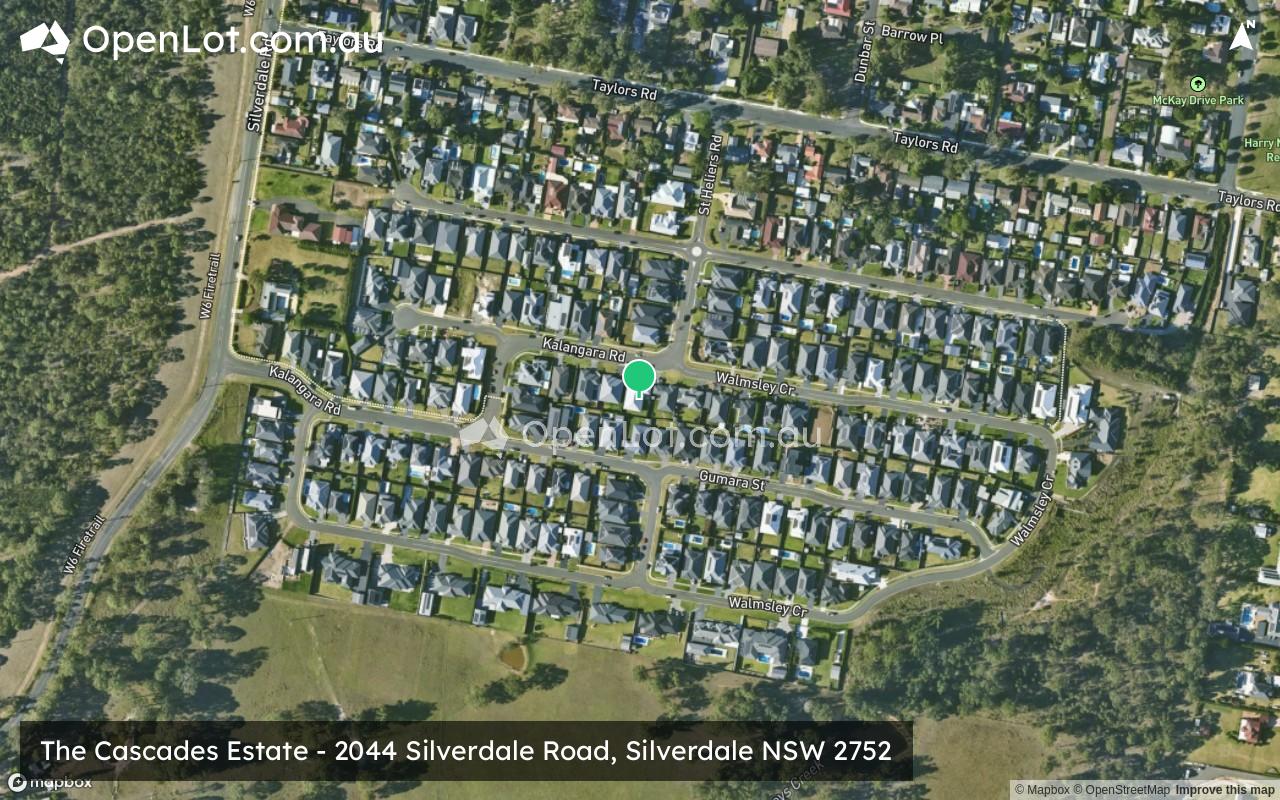 Satellite image for The Cascades Estate - 2044 Silverdale Road, Silverdale NSW 2752