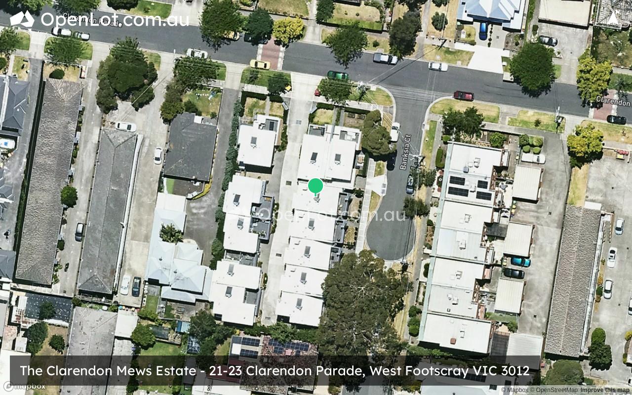 Satellite image for The Clarendon Mews Estate - 21-23 Clarendon Parade, West Footscray VIC 3012