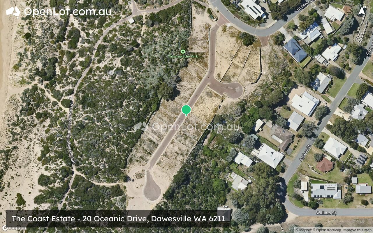 Satellite image for The Coast Estate - 20 Oceanic Drive, Dawesville WA 6211