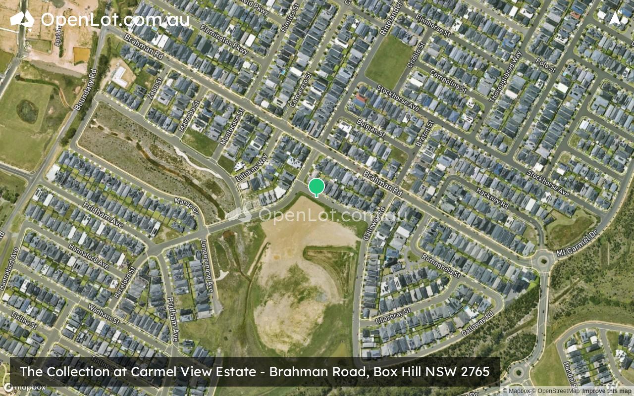 Satellite image for The Collection at Carmel View Estate - Brahman Road, Box Hill NSW 2765